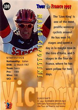 1997 Eurostar Tour de France #109 Mario Cipollini Back